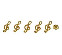 Music Treble Clef Treble Clef Brooch Pin Badge 5 Piece Set, Alloy Steel