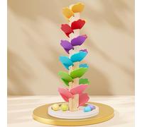 Music Tree Wooden Marble Run, 34cm Wooden Musical Tree Marble Run Toys, Rainbow MusicalTree, Colorful Rolling Ball Tower, MusicalTrees Ball Drop Toy For Hand Eye Coordination Home Travel Home Playtime