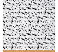 Music Upholstery Fabric by The Yard,Musical Note Outdoor Fabric by The Yard,Abstract Fabric for Upholstery and DIY Projects,2 Yards,(L184*W150cm) Black White