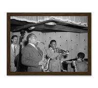 Artery8 Music Vintage Photo Jazz Parker Davis Group Legends Artwork Framed Wall Art Print A4