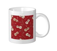 Music Violin Red Note, Ceramic Cup Ceramics Mug Tea Cup Coffee Mugs 330 ml