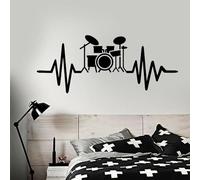 Music Wall Decal Drum Kit for Drummer Vinyl Wall Stickers Music Room Decor 101x42cm