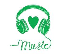 Music Wall Decal Quotes Love Sticker for Home Room Decor Mural Vinyl Removable Extra Large - 68x75cm