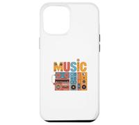 Music Word Made of 80s 90s Boombox Retro Case for iPhone 12 Pro Max