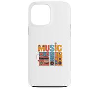 Music Word Made of 80s 90s Boombox Retro Case for iPhone 13 Pro Max
