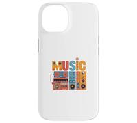 Music Word Made of 80s 90s Boombox Retro Case for iPhone 14