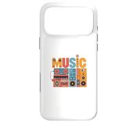 Music Word Made of 80s 90s Boombox Retro Case for iPhone 17 Pro Max