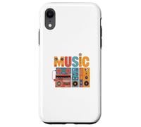 Music Word Made of 80s 90s Boombox Retro Case for iPhone XR