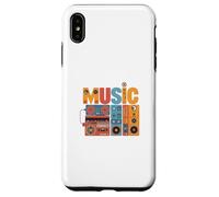 Music Word Made of 80s 90s Boombox Retro Case for iPhone XS Max