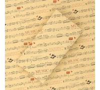 Music Wrapping Paper, Musical Notation Piano Score Kraft Musician Gift Wrap Paper Folded Flat 4 Sheets for Women Men Birthday Baby Shower Holidays Wedding Christmas Music Concert Gift Packaging Sheet