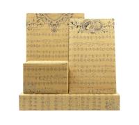 Music Wrapping Paper Vintage Musical Score Print Brown Kraft Gift Wrap Paper, 6 Sheets Folded Flat Large Newspaper for Women Men Packaging Flower, Birthday Christmas, Music Concert Gift Art Paper