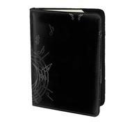 Music1 Printing Cowhide Travel Passport Wallet for Women Men Document Organizer Passports Holder for Travel