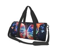 Musica Butterfly Round Travel Duffel Bag - Large Capacity Durable Carry-On Bag for Vacation, Gym, Short Trips