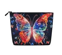 Musica Butterfly Toiletry Bags for Women, Portable Travel Cosmetic Bag, Daily Organiser with Zipper