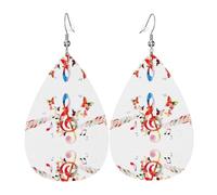 Musica Butterfly Women'S Drop-Shaped Leather Earrings Are Suitable For Parties, Holiday Parties And Gifts.