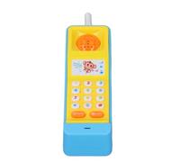 Musical Baby Cell Phone Toy Retro Light Up Learning Play Cell Phone for Boys Girls Educational Toy with Soothing Feature Puzzle Toy for Kids (Blue)
