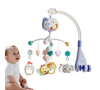 Musical Baby Crib Mobile - Projector Musical Crib Mobile Toy, Removable Nursery Accessory | Baby Bassinet Mobile for Girls, Boys, Rotating Hanging Toy with Music, Light, Soothing Sleep Mobile