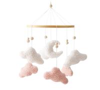 Musical Baby Crib Mobile with Cloud Design Stimulating Senses Through Color Sounds for Early Development Cloud Toy for Infants