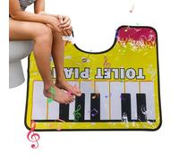 Musical Bath Mat, Novelty Potty Piano Sounding Carpet Bathroom, Funny Toe Music Keyboard Toilet Floor Mat Potty Piano Sounding Bathroom Rug, Creative Toe Tapping Musical Keyboard Toilet Rug Mat