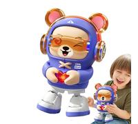 Musical Bear - 14 Inch Construction, Illuminated Heart Element, Animated Walking Movement, Rhythmic Dance , Colorful LED Pattern Display | Interactive Playmate for Kids, Entertainm