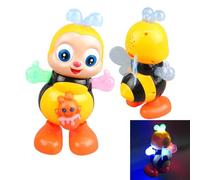 Musical Bee Toy For Kids | Singing & Dancing Cartoon Bee Electric Toy|Interactive & Sensory Dancing Happy-Bees Toys With Lights & Music|Early Educational Presents For Birthday Chirstmas Age 3-6 Months