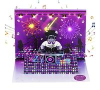 Musical Birthday Card, Funny 3D DJ Dog Pop-up Birthday Card with Music & Fireworks Light for Men Boy Son Grandson Husband Dad Grandpa Nephew Teens Boyfriend Brother