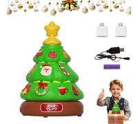 Musical Bubble Christmas Tree, Christmas Tree Bubble Machine, Christmas Music Box for Kids with Rotating Lights and Bubble Machine (1 Pcs)