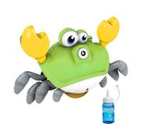 Musical Bubble Crab Toy - Blue/Red, Automatic Crab Blower, Dancing Bubble Machine With Lights, Child-Safe Design, Leak-Proof Tank | Kids Ages 1-3, Preschool, Daycare, Park, Beach, Carnival, Family Gat