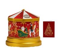 Musical Carousel Fudge Tin 150g - Festive Collectible Vanilla Creamy Fudge Gift Tin, Unique Christmas Gifts for Kids & Adult, Afternoon Tea Biscuits Gift Set
