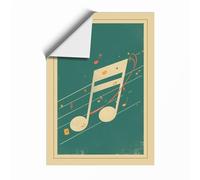 Musical Chairs Art Deco Unframed Wall Art Print A4 (29.7×21cm), Wall Decor for Living Room, Bedroom, Office & Home, Art Gift