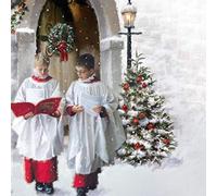 Musical Christmas card. Choir Boys by Jonny Javelin. Open greeting card and hear 15-20 seconds ofOnce in Royal David's City by Chichester Cathedral Choir.