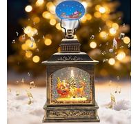 Musical Christmas Lantern Snow Globes, Indoor Christmas Decorations, Xmas Lantern Decorations, Battery/USB Powered, Surprise Gift