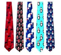 Musical Christmas Novelty Necktie, Patterns with Santa, Penguins and Polar Bears, Festive Dress Accessory (Snowman)