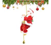 Musical Climbing Santa On Ladder | Electric Santa Claus Musical Climbing Rope | Hanging Climbings Santas on Rope | Musicals Moving Figure Decorations for Christmas Tree Fireplace Home Decor