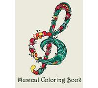 Musical Coloring Book: - Mosaic Music Featuring 40 Stress Relieving Designs of Musical Instruments