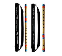 Musical Combo Flutes D Sharp 7 Hole (17 Inch) and G Scale 6 Hole (17 Inch) Bamboo Flute Bansuri with Flute Carry Bag Free By Indian Collectible
