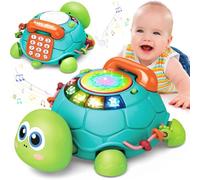 Musical Crawling Turtle Baby Toy 6-12 Months Early Learning with Lights & Sounds - Educational Crawl Guide, Xmas/Birthday Gift for 0-1 Year Old