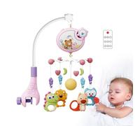 Musical Crib Mobile - Nursery Rotating Toy Lights, Automatic Mobile with Remote Control, Soothing Music and Gentle Motion with Durable Build, Boys Girls Sleep Aid for Christmas Birthday Gift