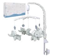 Musical Crib Mobile - Wind-Up Plush Animal Hanger, Rotating Nursery Mobile | High Contrast for Boys and Girls, Clips to Crib Arm, Soothing Music and Gentle Motion, Enhances Visual