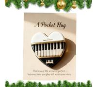 Musical Cuddle, Handmade Encouragement Keepsake - Motivational Hug for Music Lovers - For Teens Adults Collectors Birthday Christmas Guitarist Violinist Pianist Drummer