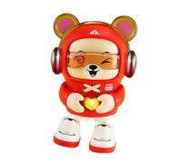 Musical Dancing Bear - 19 Cm LED Light Up Toy, Electric Moveable Dance Figure | Interactive Music and Toy for Kids 3+ Boys Girls Birthday Holiday Fun Playroom Accessories