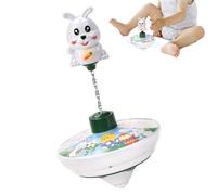 Musical Easter Bunny Toy, Electric Learning Spinner, Interactive Educational Plaything for Kids, Colorful Cartoon Design, Fun Sound Effects, Entertainment Gift for Home Travel Parties