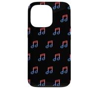 Musical Eighth Note Music Key Instrument on Black Case for iPhone 13 Pro