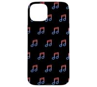 Musical Eighth Note Music Key Instrument on Black Case for iPhone 15 Plus