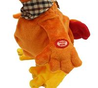 Musical Electric Squawking Chicken Toy Funny Singing Rooster Interactive Plush Toy for All Ages - 15 Inch Size