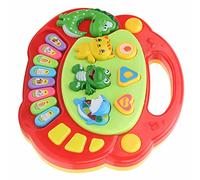Musical Farm Animal Sounds Baby Educational Toy with Light for Learning Hand-Eye Coordination, 7.1 X 6.5 X 1.4in ((CP5097 red))