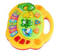 Musical Farm Animal Sounds Baby Educational Toy with Light for Learning Hand-Eye Coordination, 7.1 X 6.5 X 1.4in ((CP5097 yellow))