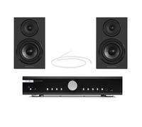 Musical Fidelity B1xi Integrated Amplifier Wharfedale Diamond 12.2i Bookshelf Speakers Pair Hifi Package Black