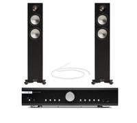 Musical Fidelity B1xi Integrated Amplifier with Monitor Audio Bronze 300 7G Floorstanding Speakers Pair Black