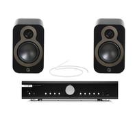 Musical Fidelity B1xi Integrated Amplifier with Q Acoustics 3020c Bookshelf Speakers Pair Black